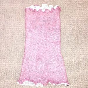 Pink & white tube scarf